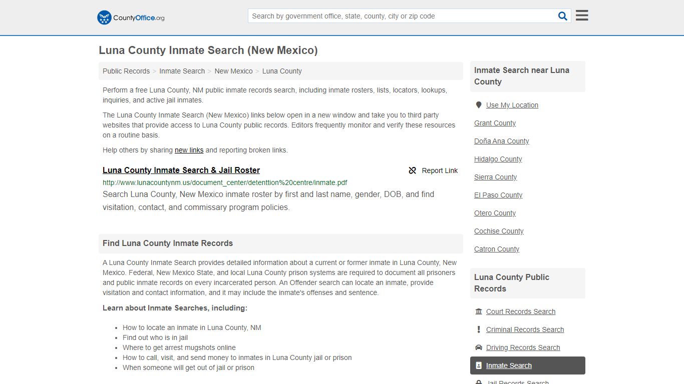 Inmate Search - Luna County, NM (Inmate Rosters & Locators)
